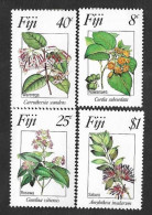 SD)1967 FIJI COMPLETE FLORA SERIES, FLOWERS, 4 MINT STAMPS - Fidji (1970-...)