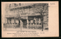 AK Berlin-Rixdorf, Gasthaus Zur Hütte, Berliner Strasse 43  - Neukoelln