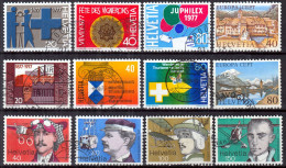 Switzerland / Helvetia / Schweiz / Suisse 1977 ⁕ Collection / Lot Of 12 Used Stamps - Oblitérés