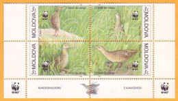 2001  Moldova Moldavie Moldau WWF Protected Fauna - Corncrace  4v Mint - Unused Stamps