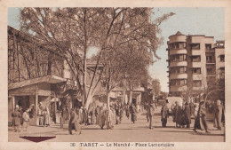  C9- TIARET (ALGERIE)  LE MARCHE - PLACE LAMORICIERE - ( ANIMEE - HABITANTS - 2 SCANS ) - Tiaret