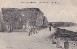 S21-89) PONT SUR YONNE - LA PROMENADE DES BUTTES - ( ANIMEE - ATTELAGE CHEVAL - 2 SCANS )  - Pont Sur Yonne