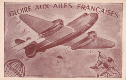 F5-  AVIATION - GLOIRE AUX AILES DE FRANCAISES  - AVION - PARACHUTISME  - 1914-1918: 1ra Guerra