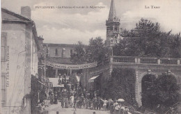 81) PUYLAURENS (TARN) LE PLATEAU ET RUE DE LA REPUBLIQUE - ( TRES ANIMEE - HABITANTS - 2 SCANS ) - Puylaurens