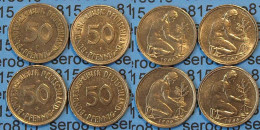 50 Pfennig Complete Set Year 1966 All Mintmarks (D,F,G,J) Jäger Nr. 424   (412 - Autres – Europe
