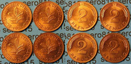 2 Pfennig Complete Set Year 1978 All Mintmarks (D,F,G,J) Jäger 381    (455 - Autres – Europe