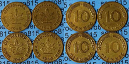 10 Pfennig Complete Set Year 1949 All Mintmarks (D,F,G,J) Jäger Nr. 378   (473 - Sonstige – Europa