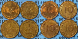 10 Pfennig Complete Set Year 1969 All Mintmarks (D,F,G,J) Jäger Nr. 383   (478 - Sonstige – Europa