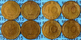 10 Pfennig Complete Set Year 1966 All Mintmarks (D,F,G,J) Jäger Nr. 383   (475 - Sonstige – Europa