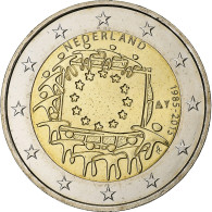 Pays-Bas, 2 Euro, Drapeau Européen, 2015, SPL+, Bimétallique - Nederland