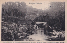 B10-07) ENVIRONS DE LAMASTRE (ARDECHE) GORGES DU DOUX - PONT DE RETOURTOUR ET LA PLAGE - ( 2 SCANS ) - Lamastre