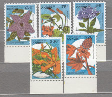 CONGO 1993 Flora Flowers MNH Michel 1387-91 Cote18.00€  #34014 - Andere & Zonder Classificatie