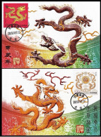 China Maximum Card 2024-1 Year Of Dragon,2 Pcs - Maximumkaarten