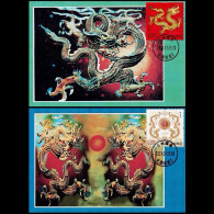 China Maximum Card 2024-1 Year Of Dragon,2 Pcs - Maximumkaarten