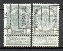 1762 Voorafstempeling Op Nr 53 - MANAGE 12 - Positie A & B - Roller Precancels 1910-19