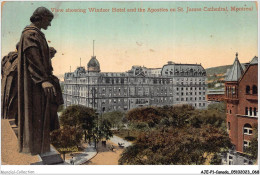AJEP1-CANADA-0035 - MONTREAL - View Showing Windsor Hotel And The Apostles On St-james Cathedral - Montreal