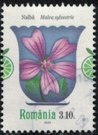 Roumanie 2023 Oblitéré Used Plantes Médicinales Malva Sylvestris Grande Mauve Y&T RO 6964 SU - Gebruikt