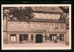 AK Pirna, Café Scholze, Am Dohnaschen Platz, Bes.: Carl Scholze  - Pirna