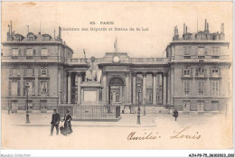 AJHP9-75-0682 - PARIS - Chambre Des Députés Et Statue De La Loi - Estatuas