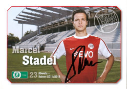 Fußball-Autogrammkarte AK Marcel Stadel Lenz Offenbacher FC Kickers 11-12 Offenbach / Main Bünde Spenge Kassel Osnabrück - Handtekening