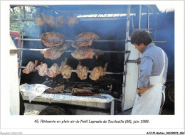 AJJP1-0033 - METIER - ROTISSERIE EN PLEIN AIR DE NOEL LEPRESIE DE TOURLAVILLE - JUIN 1988 - Paysans