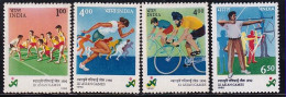 India MNH 1990, Set Of 4, Asian Games, Kabadi, Racing, Athletics, Cycling, Cycle, Archery, Archer, Sport, Sports - Neufs