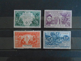 TCHAD YT 56/59 EXPOSITION COLONIALE DE PARIS* - Unused Stamps