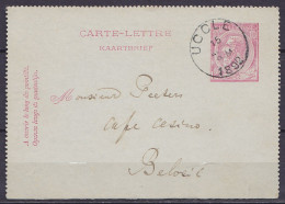 EP Carte-lettre 10c (N°46) Càd UCCLE Pour BELOEIL (au Dos: Càd Arrivée BELOEIL) - Letter-Cards