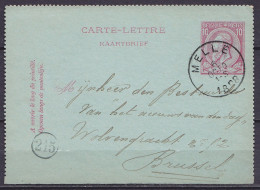 EP Carte-lettre 10c (N°46) Càd MELLE /6 OCT 1888 Pour BRUSSEL (au Dos: Càd Arrivée BRUXELLES 1) - Kartenbriefe