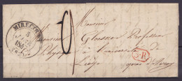 L. Datée 2 Janvier 1847 De MIRECOURT Càd MIRECOURT /5 JANV 1847 Pour Professeur De L'Université De LIEGE Quai D'Avroy -  - 1830-1849 (Onafhankelijk België)