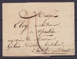 L. Datée 21 Mai 1823 De LIEGE Pour Mr Eloy Au Château De SPONTIN Par Batelier à HALEFFE Par DINANT - Griffe "LUIK" + Por - 1815-1830 (Dutch Period)