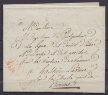 L. Datée 27 Juin 1821 De HERSEAUX Pour HASTIERE LAVAUX Près De DINANT - Griffe "DOORNYK / FRANCO" (port "5" Au Dos) - 1815-1830 (Holländische Periode)