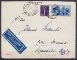 Fiume - L. Par Avion Affr. 2l25 Càpt "ABBAZIA /1-9.1941/ FIUME" (Opatija Croatie) Pour BERLIN-Weißensee (au Dos: Cachets - Fiume & Kupa