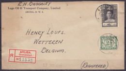 Curaçao - L. Recommandée "Lago Oil & Transport Company" Affr. 30c Càd ARUBA /27.9.1935 Pour Marchand De Timbres Loufs à  - Cartas & Documentos