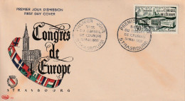 FDC - 1952 - Conseil De L'Europe - 1950-1959