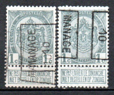 1464 Voorafstempeling Op Nr 81 - MANAGE 10 - Positie A & B (dubbeldruk) - Rollenmarken 1910-19