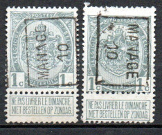 1464 Voorafstempeling Op Nr 81 - MANAGE 10 -  Positie A & B - Roller Precancels 1910-19