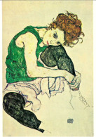 Egon Schiele, Sitzende Frau, Prag, Nationalgalerie, Nicht Gelaufen - Museum