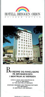 Vintage Tourism Brochure About "Hotell Bryggen Orion" (Bergen, Norway) - Year 1993 - Toeristische Brochures