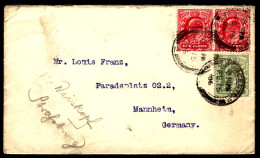 WORCESTER - 1906 - POUR MANNHEIM -  - Storia Postale
