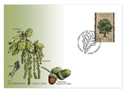 Estonia Estland Estonie 2024 Estonian Forest Trees - The Pendunculate (English) Oak Omniva FDC - Trees