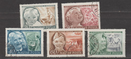 Hongrie  1950   . N° 953 / 57 Oblitéré   5 Valeurs   Série Complète  "enfance" - Used Stamps