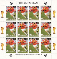 SA05 Turkmenistan 1997 World Cup Football France '98 Cinderella Mint Blocks - Cinderellas