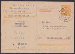 Eschweiler: P905, O, Bedarf, Roter Ra "Gebühr Bezahlt", 4.7.46 - Lettres & Documents