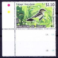 Polynesian Triller, Birds, Tonga MNH 2013 Corner - Pájaros Cantores (Passeri)