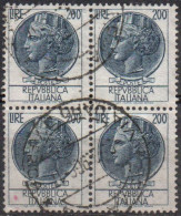 Italia 1959-2004 7 Quartine Usate - Blocks & Sheetlets