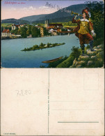 Ansichtskarte Bad Säckingen Trompeter Von Säckingen Blick über Rhein 1910 - Bad Saeckingen