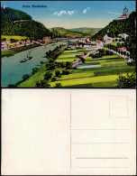 Ansichtskarte Porta Westfalica Panorama-Ansicht Partie Am Fluss 1910 - Porta Westfalica