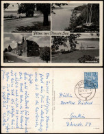 Ansichtskarte Plau (am See) DDR Mehrbild-AK Mit 4 Foto-Ortsansichten 1958 - Plau