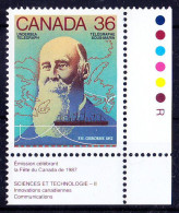 Canada 1987 MNH Colour Guide Frederick Gisborne, Invented Anti-induction Ocean Cable, Electric & Pneumatic Ship Signals - Elettricità